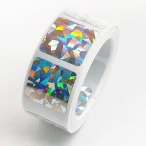 Scratch Off Stickers 20x20mm Hologram Square